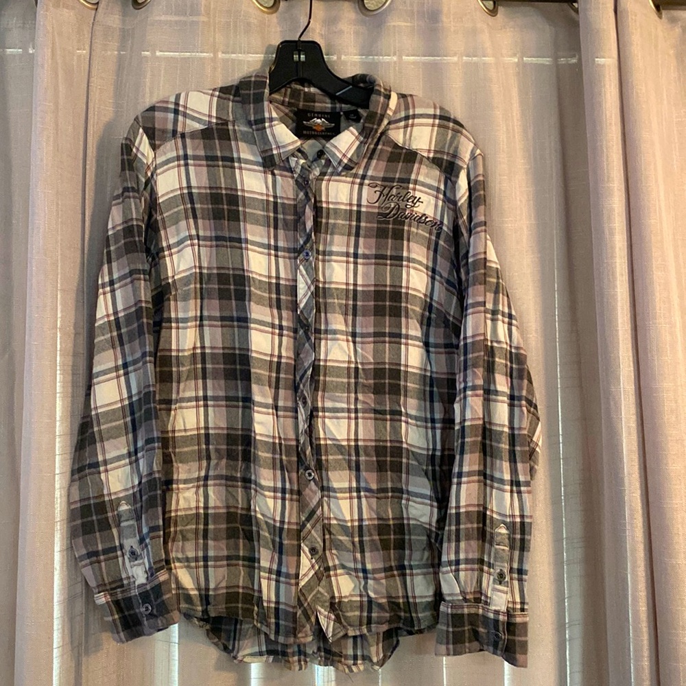 Harley Davidson women flannel shirt 2w